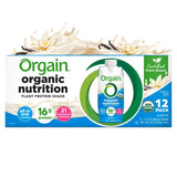 Orgain Organic Nutrition 16g Vegan Plant Based Protein Shake, Vanilla Bean 330ml (12 ct)