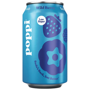 Poppi Low Sugar Wild Berry Soda Can 330 ml
