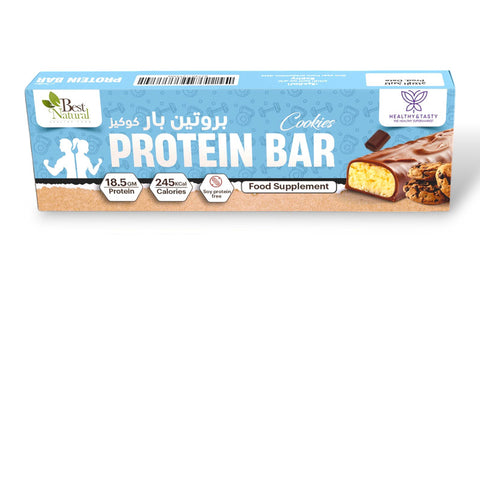Healthy & Tasty Protein Bar Cookies Soy Protein Free, Non Gmo, 18.5g Protein 245 KCal, 70g