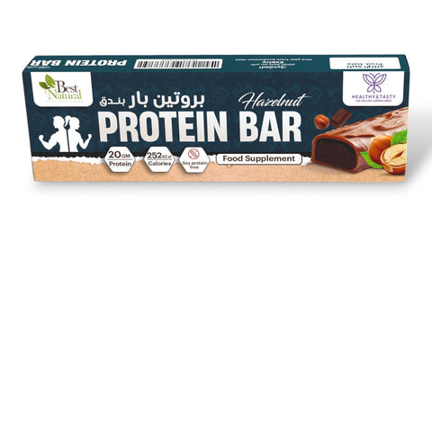 Healthy & Tasty Protein Bar Hazelnut Soy Protein Free, Non Gmo, 20g Protein 252 KCal, 70g