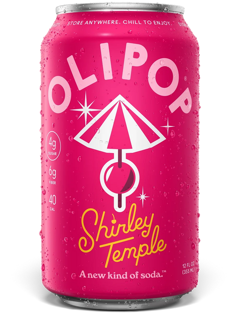 Olipop Prebiotic Shirley Temple Soda Can 355ml
