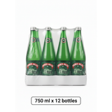 Prince Milos Natural Sparkling Mineral Water Glass Bottle 750 ml x 12
