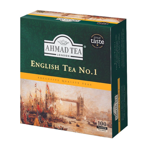 Ahmad Tea English Tea No.1 100 Tagged Tea Bags - QualityFood