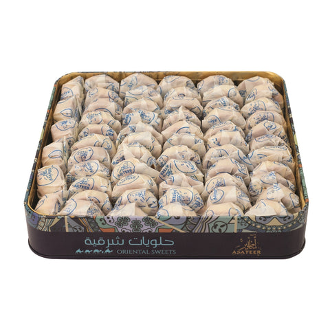 Asateer Maamoul Dates in Square Tin Can 800 g - QualityFood