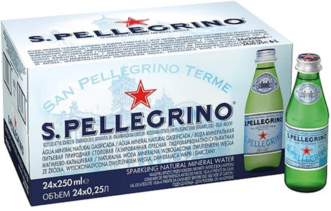 S.Pellegrino زجاج الماء الفوار 250ml × 24