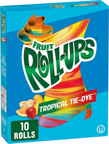 Betty Crocker Gluten Free Fruit Roll-Ups Tropical Tie-Dye(10 Rolls) - QualityFood