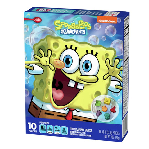 Betty Crocker Spongebob Fruit Snacks assorted Fruit 226g - QualityFood