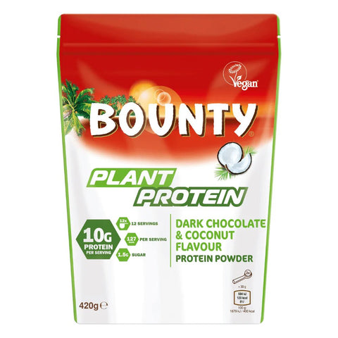 Bounty Plant Protein Dark Chocolate & Coconut Flavor Whey Protein Shake Powder 420g - QualityFood