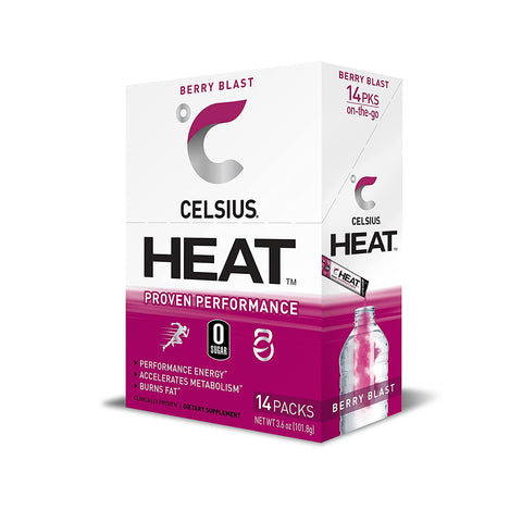 Celsius Berry Blast On-the-Go Powder Stick Packs, Zero Sugar (14 Sticks per Pack) - QualityFood