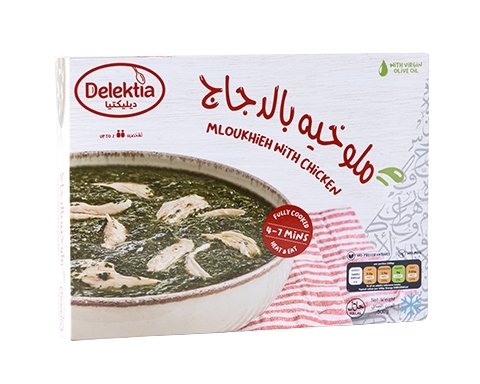 Delektia Mloukhieh with Chicken Frozen Meal 500g - QualityFood