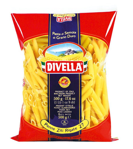 Divella Pasta Penne Ziti Rigate Pasta 500g - QualityFood