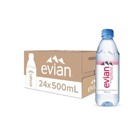Evian Natural Mineral Water 500ml x 24Pcs - QualityFood