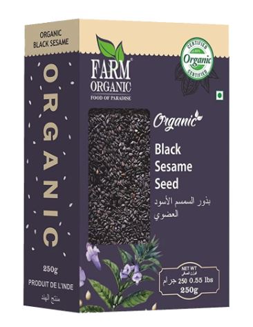 Farm Organic Gluten Free Black Sesame Seed 250g - QualityFood