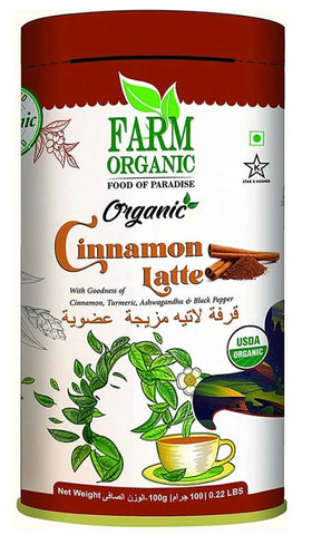 Farm Organic Gluten Free Cinnamon Latte Mix 100g - QualityFood
