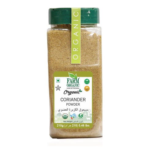 Farm Organic Gluten Free Coriander Powder - 210g - QualityFood