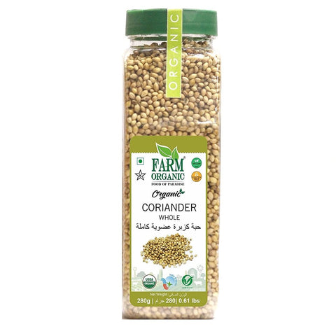 Farm Organic Gluten Free Coriander Whole - 280g - QualityFood