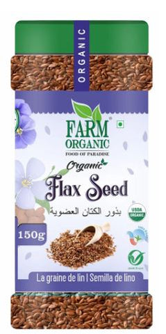 Farm Organic Gluten Free Flax Seeds 150g - QualityFood