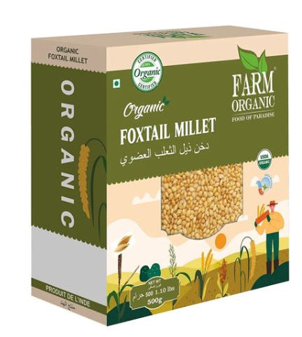 Farm Organic Gluten Free Foxtail Millet 500g - QualityFood