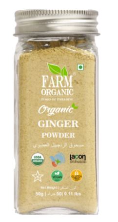Farm Organic Gluten Free Ginger Powder 50g - QualityFood