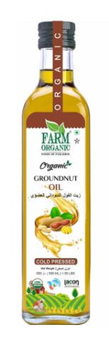 Farm Organic Gluten Free Groundnut Oil 500 ml - QualityFood