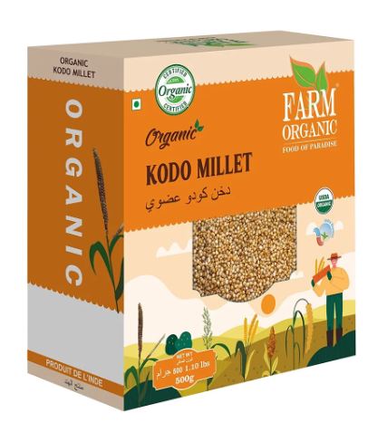 Farm Organic Gluten Free Kodo Millet 500g - QualityFood