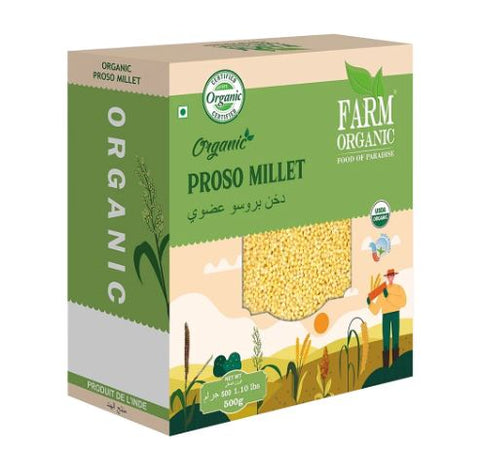 Farm Organic Gluten Free Proso Millet 500g - QualityFood