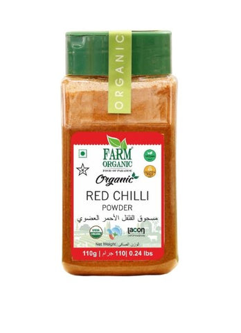 Farm Organic Gluten Free Red Chili Powder - 110g - QualityFood