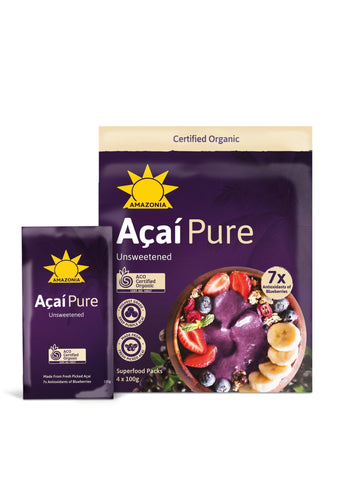 Frozen Organic Acai Puree All Natural Unsweetened 400g - QualityFood