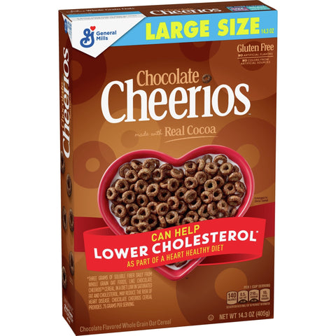 General Mills Chocolate Cheerios Cereal Large 14.3 Oz - QualityFood
