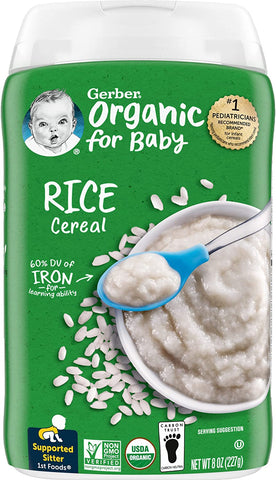 Gerber 1St Foods Cereal Organic Rice 227g - QualityFood