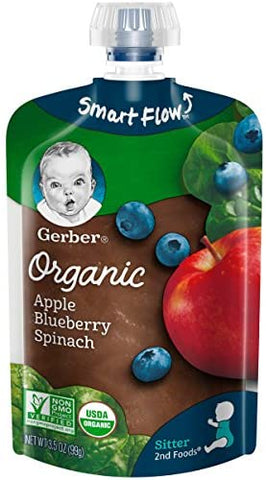 Gerber 2nd Food Organic Apple Blueberry Spinach 99g - QualityFood