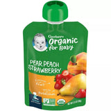 Gerber 2Ndf Organic Pear Peach Strawberry, 99 g - QualityFood
