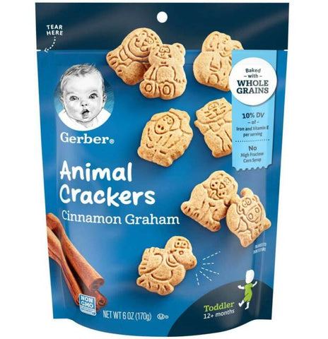 Gerber Animal Crackers Cinamon Graham Pouch 170g - QualityFood