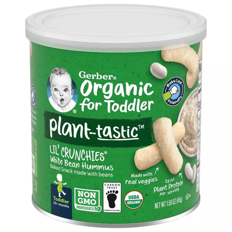 Gerber Lil Crunch Organic, White Bean Hummus 1.59 oz - QualityFood
