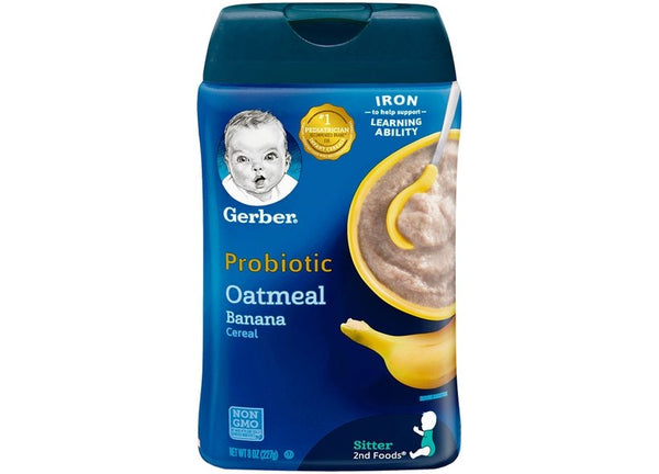Buy Gerber Probiotic Oatmeal Banana Baby Cereal 227g