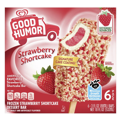 Good Humor Strawberry Shortcake Bar 6 Pack (532 ml) - QualityFood