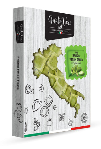 Gusto Vero Ravioli Square Vegan Green 300g - QualityFood