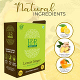 Herbs N Root Lemon Ginger Instant Herbal Tea | Promotes Digestion & Immunity | Caffeine Free | 100% Natural Extracts | 50g (25 Sticks x 2g) - QualityFood
