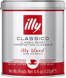 Illy Arabica Coffee Blend Medium Roast Classico Ground Espresso 125g - QualityFood