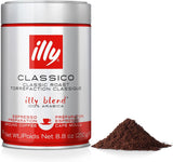 Illy Arabica Coffee Blend Medium Roast Classico Ground Espresso 250g - QualityFood