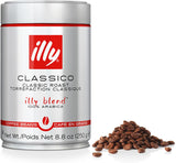illy Classico Whole Bean Coffee, Medium Roast, Classic Roast with Notes 100% Arabica Coffee 250g - QualityFood