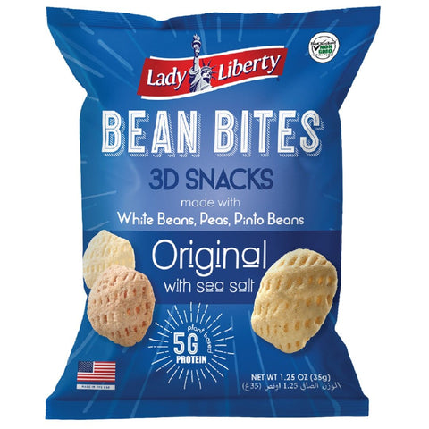 Lady Liberty Bean Bites, Original, Non-GMO, Plant-Based Protein, 35g - QualityFood