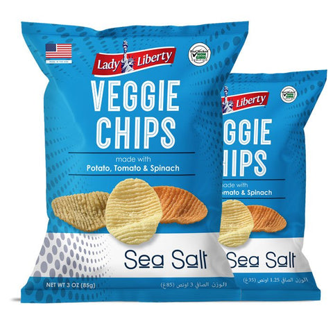 Lady Liberty Veggie Chips, Sea Salt, Non-GMO, 35g - QualityFood