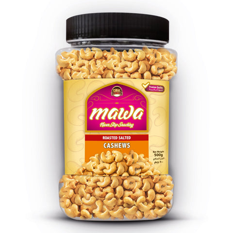 Mawa Roasted Salted Cashews (Plastic Jar) 500g - QualityFood