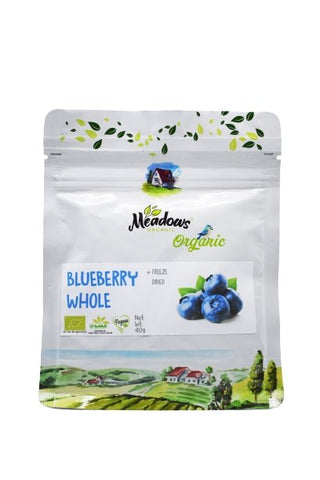 Meadows Freeze Dried Organic Blueberry Whole 40g - QualityFood