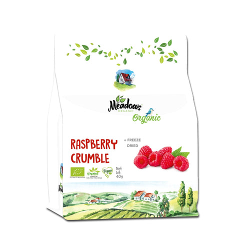 Meadows Organic Freeze Dried Raspberry Crumble 40g - QualityFood