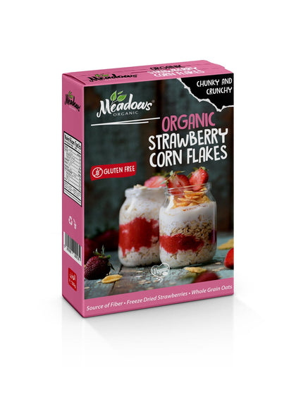 Meadows Organic Gluten Free Strawberry Cornflakes Granola - QualityFood