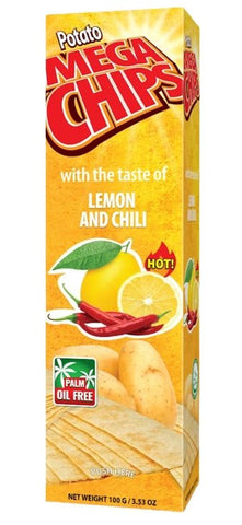 Mega Potao Chips with the Taste of Lemon and Chili 100g - QualityFood