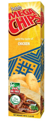 Mega Potato Chips with the Taste of Chicken 100g - QualityFood