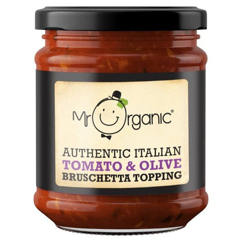 Mr Organic Authentic Italian Tomato & Olive Bruschetta Topping 200g - QualityFood